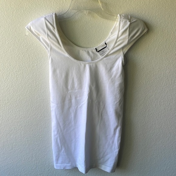BCBGMaxAzria Tops - BCBGMaxAzria top with built-in bra and shoulder pads XS or Small